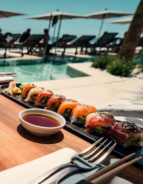 Welcome to the Royal Capital Barefoot Dining by the Poolside